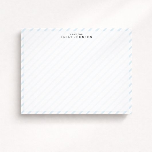 Carte de note à rayure douce