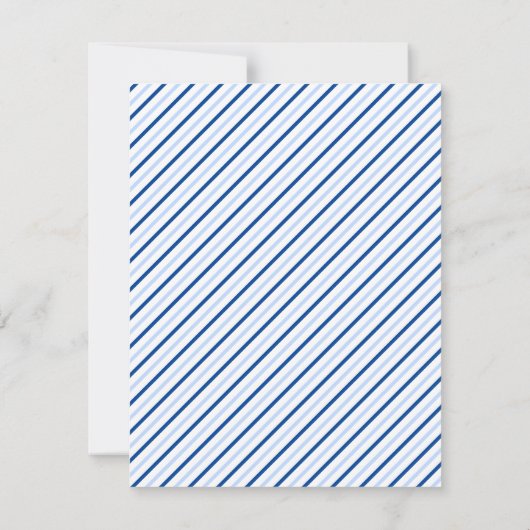 Carte de note à rayures et monogramme Prépa (Dos)