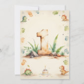 Carte de note à un seul saurus Dinosaure temps Cap (Dos)