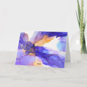 Carte de note Abstraite Purple Indigo Cyan Orange (Dos)