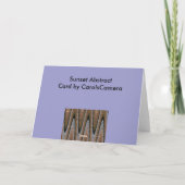 Carte de note Abstraite Sunset (Dos)
