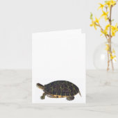 Carte de note adorable de tortue (Fleur jaune)