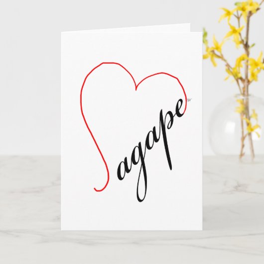 Carte de note Agape (noir) (Fleur jaune)