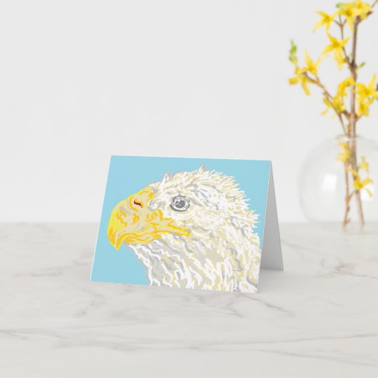 Carte de note / Aigle (Fleur jaune)