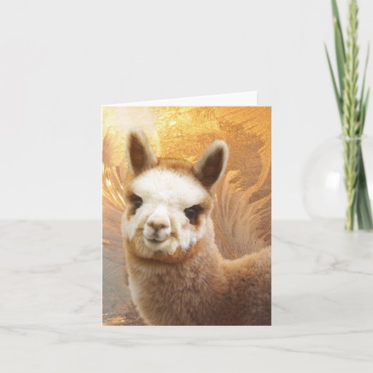 Carte de note Alpaca souriante (Devant)