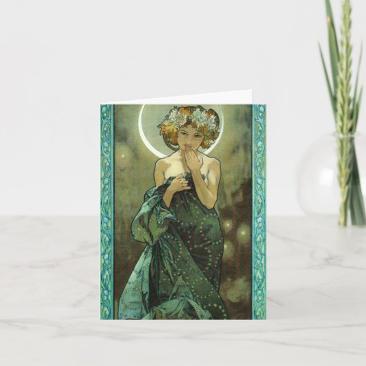 Carte de note Alphonse Mucha Clair De Lune (Devant)
