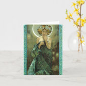 Carte de note Alphonse Mucha Clair De Lune (Fleur jaune)
