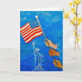 CARTE DE NOTE AMÉRICAINE (Fleur jaune)