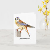 Carte de note américaine de crécerelle (Fleur jaune)