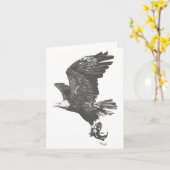 Carte de note américaine d'Eagle chauve (Fleur jaune)