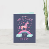 Carte de note Anniversaire Unicorn (Devant)