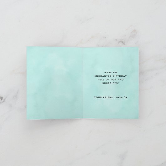 Carte de note Anniversaire Unicorn (Intérieur)