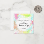 *~ Carte de note AP62 pour devis d'aquarelle Futur (Devant/Arrière en situation)