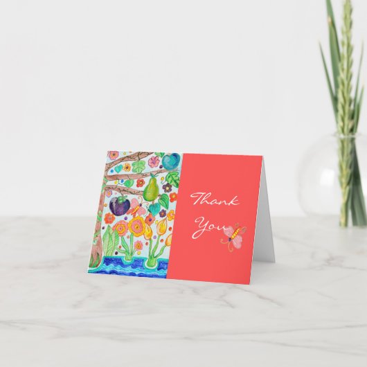 Carte de note Arbre de vie Merci (Devant)