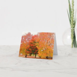 Carte de note Arbres automnales