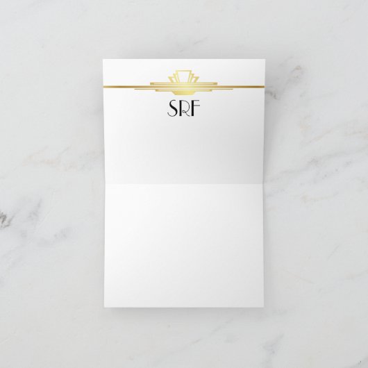 Carte de note Art déco (Intérieur)