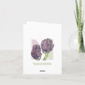 Carte de note Artichokes pourpre (Dos)