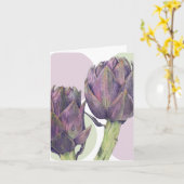 Carte de note Artichokes pourpre (Fleur jaune)