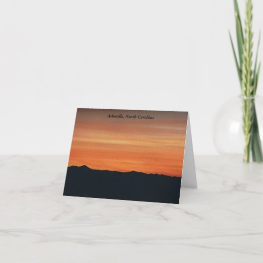 Carte de note Asheville, Caroline du Nord (Devant)