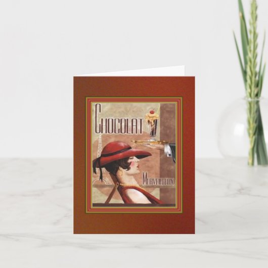 Carte de note au chocolat français (Devant)