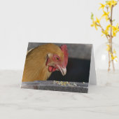 Carte de note au poulet (Fleur jaune)