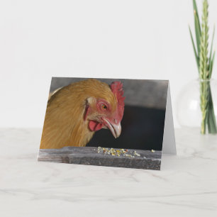 Carte de note au poulet