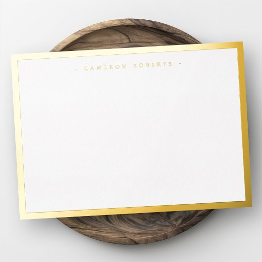 Carte de note avec bordure en feuille d'argent ou