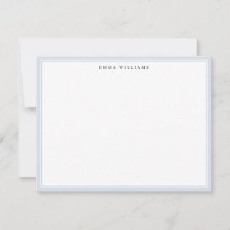 Carte de note avec cadre bleu pâle