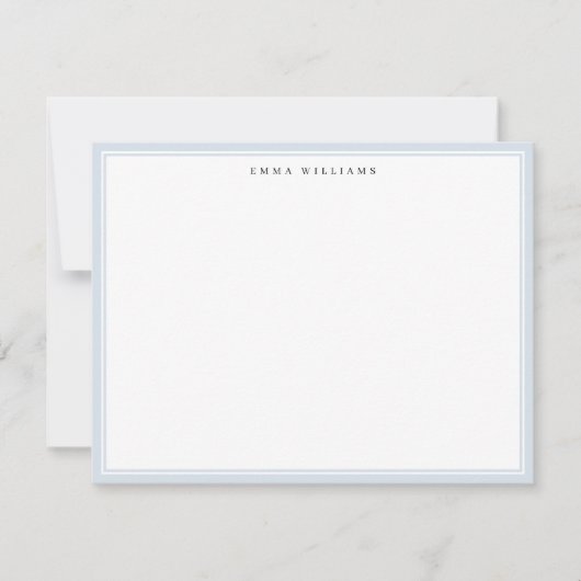 Carte de note avec cadre bleu pâle (Devant)