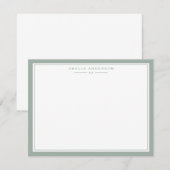Carte de note avec cadre vert sauge (Devant / Derrière)
