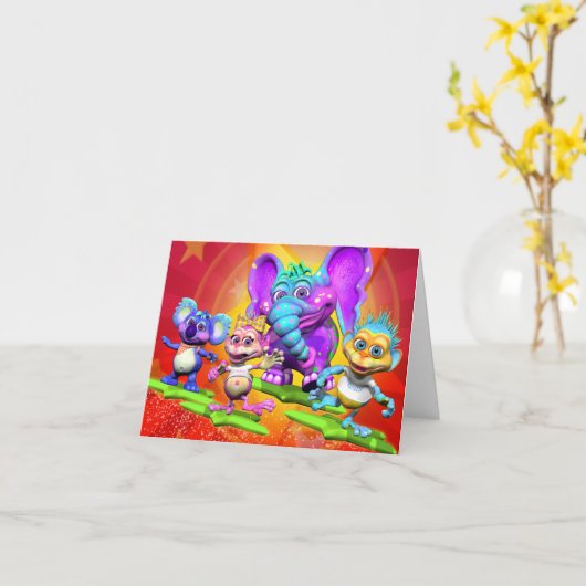 Carte de note avec "Les gigles" (Fleur jaune)