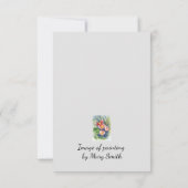 Carte de note avec l'image des pavots (Dos)