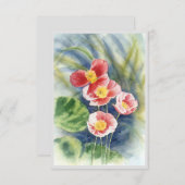 Carte de note avec l'image des pavots (Devant / Derrière)