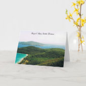Carte de note avec Megan's Bay, Saint Thomas Scene (Fleur jaune)