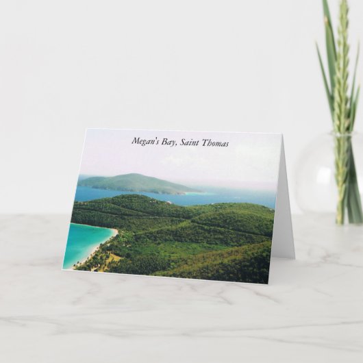 Carte de note avec Megan's Bay, Saint Thomas Scene (Devant)