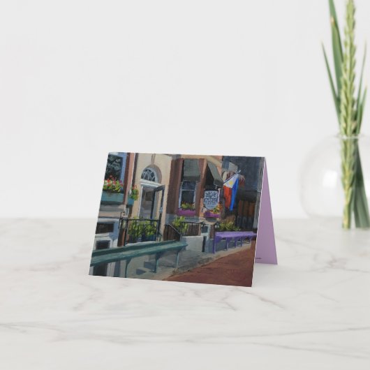 Carte de note avec motif violet (Devant)