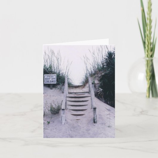 Carte de note avec scène de plage (Devant)