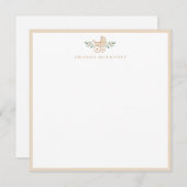 Carte de note baby shower Flat Thank you (Devant / Derrière)