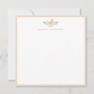 Carte de note baby shower Flat Thank you