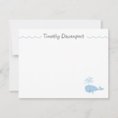 Carte de note Baleine Mignonne (Devant)