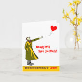 carte de note "banksy" (Fleur jaune)