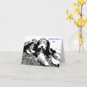 Carte de note barbue de colley (Fleur jaune)