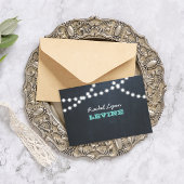 Carte de note Bat mitzvah Turquoise Chalkboard Lig