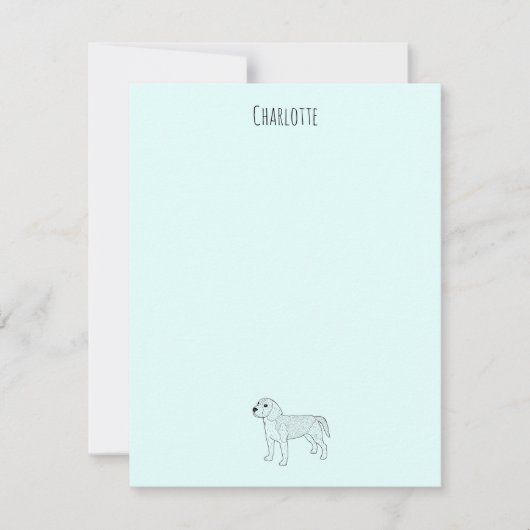Carte de note beagle (Devant)