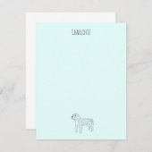 Carte de note beagle (Devant / Derrière)