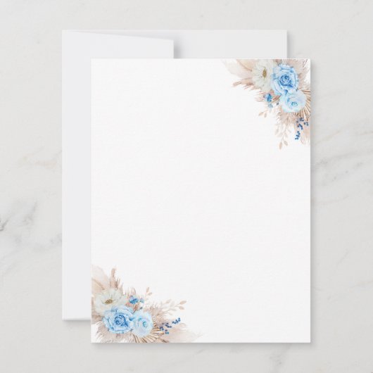 Carte de note bébé Citrouille Bleue (Dos)