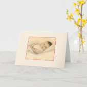 Carte de note bébé vintage (Fleur jaune)