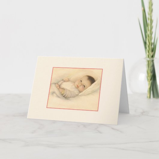 Carte de note bébé vintage (Devant)