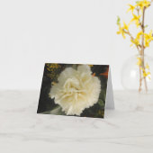 Carte de note Belle oeillet blanc (Fleur jaune)