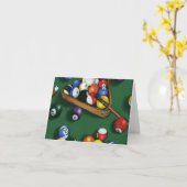 Carte de note Billard de rupture de pool (Fleur jaune)